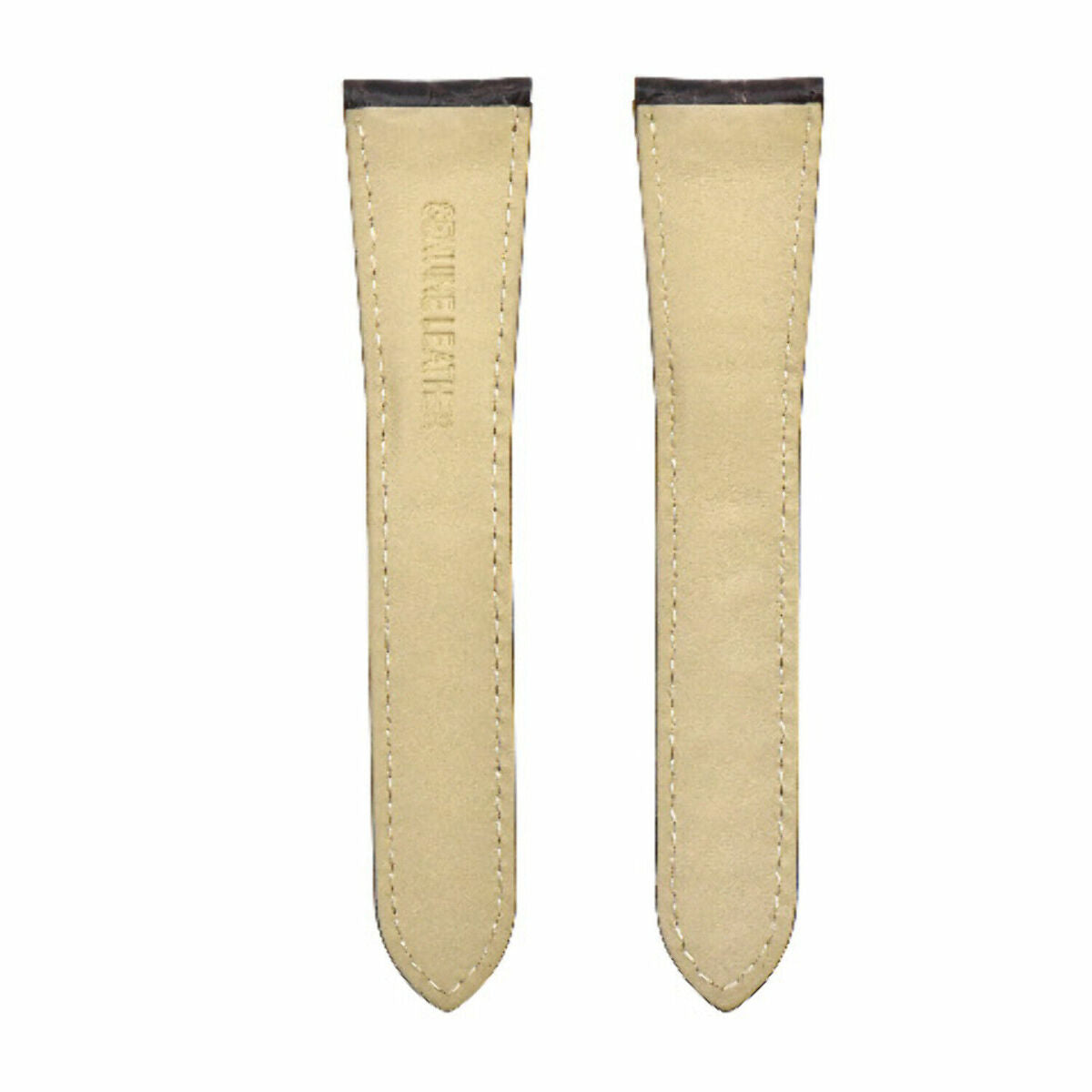 20-21-23-24MM LEATHER WATCH BAND STRAP FOR CARTIER TANK RONDE SOLO DEPLOYMENT, Light Brown, view 4