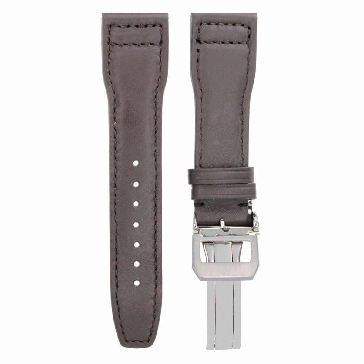 20-21-22-23MM LEATHER WATCH BAND STRAP FOR IWC PILOT PORTUGUESE TOP GUN + CLASP, Brown, view 3