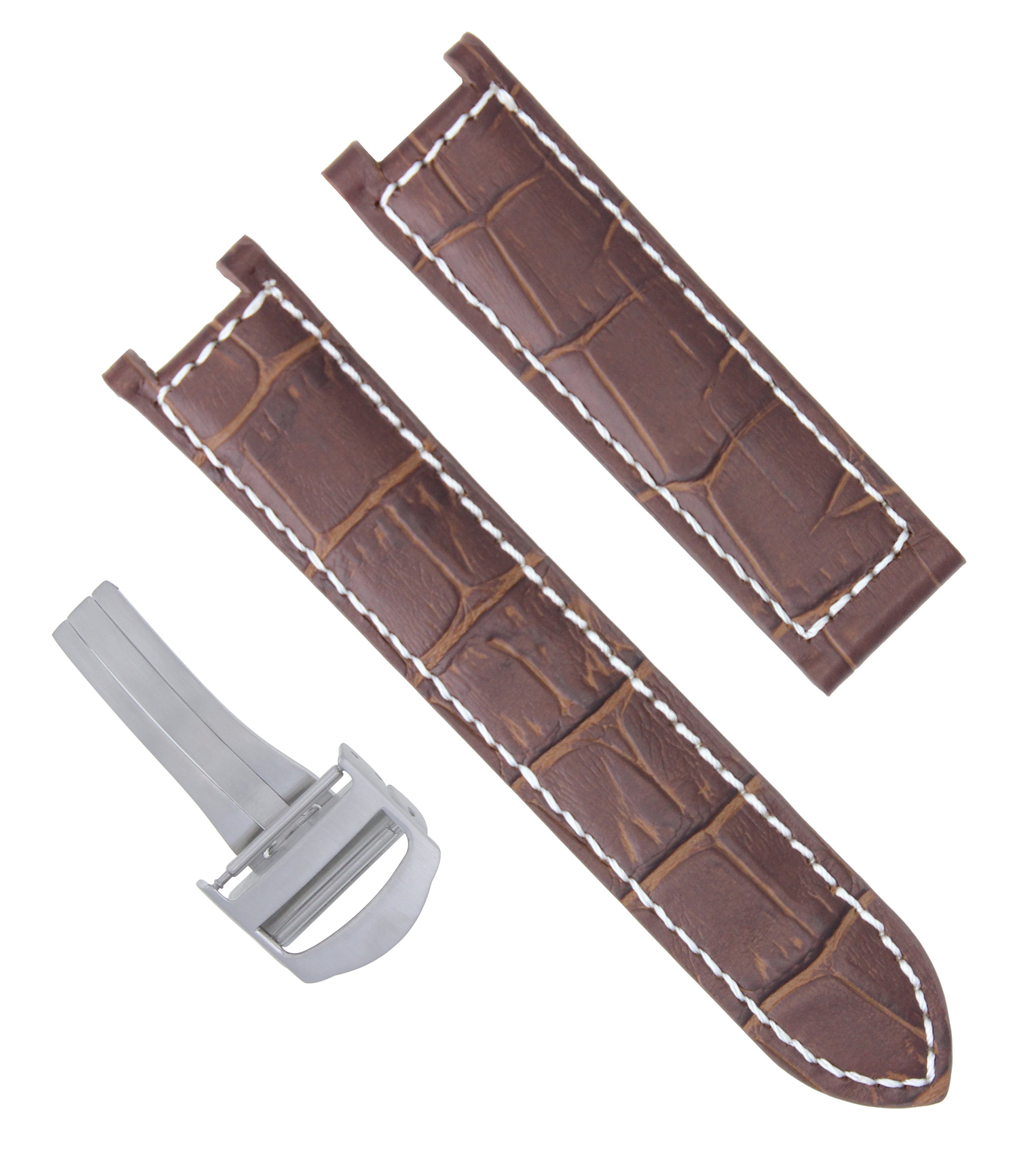 18-20-21MM LEATHER WATCH BAND STRAP FITS CARTIER PASHA 35-38-42MM CHRONOGRAPH