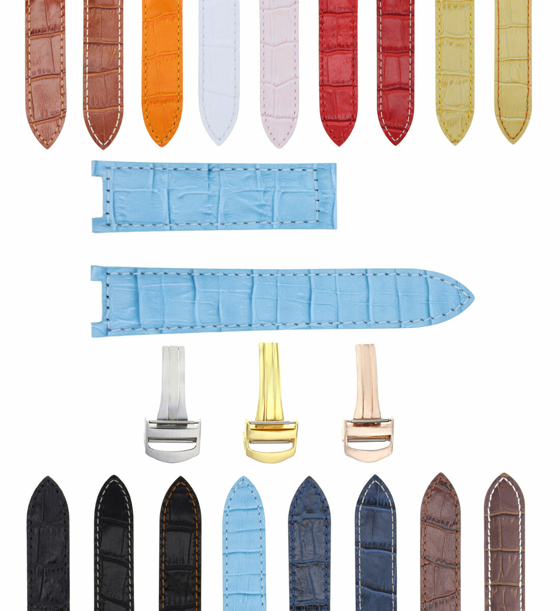 18-20-21MM LEATHER WATCH BAND STRAP FITS CARTIER PASHA 35-38-42MM CHRONOGRAPH