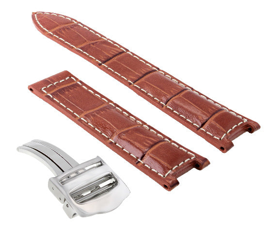 18-20-21MM LEATHER WATCH BAND STRAP FITS CARTIER PASHA 35-38-42MM CHRONOGRAPH
