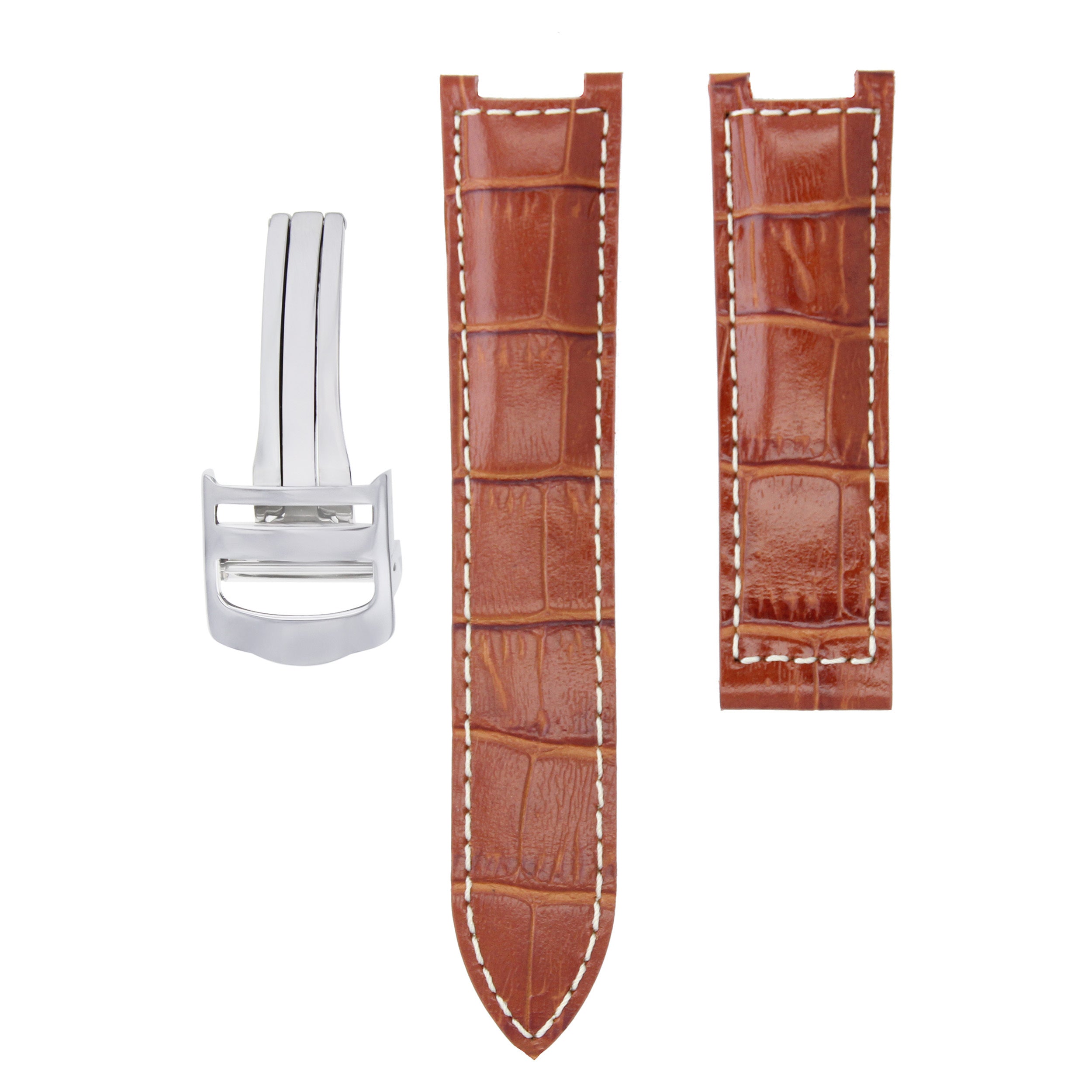 18-20-21MM LEATHER WATCH BAND STRAP FITS CARTIER PASHA 35-38-42MM CHRONOGRAPH