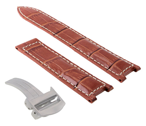 18-20-21MM LEATHER WATCH BAND STRAP FITS CARTIER PASHA 35-38-42MM CHRONOGRAPH
