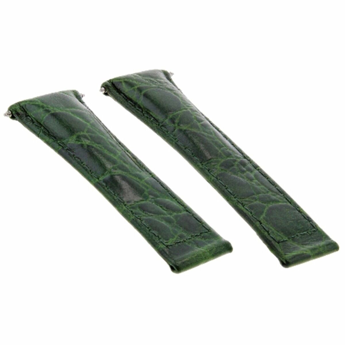 20MM CROC LEATHER WATCH BAND STRAP FOR ROLEX DAYTONA 16518,116519 SHORT MEDIUM, Green (Regular), view 4