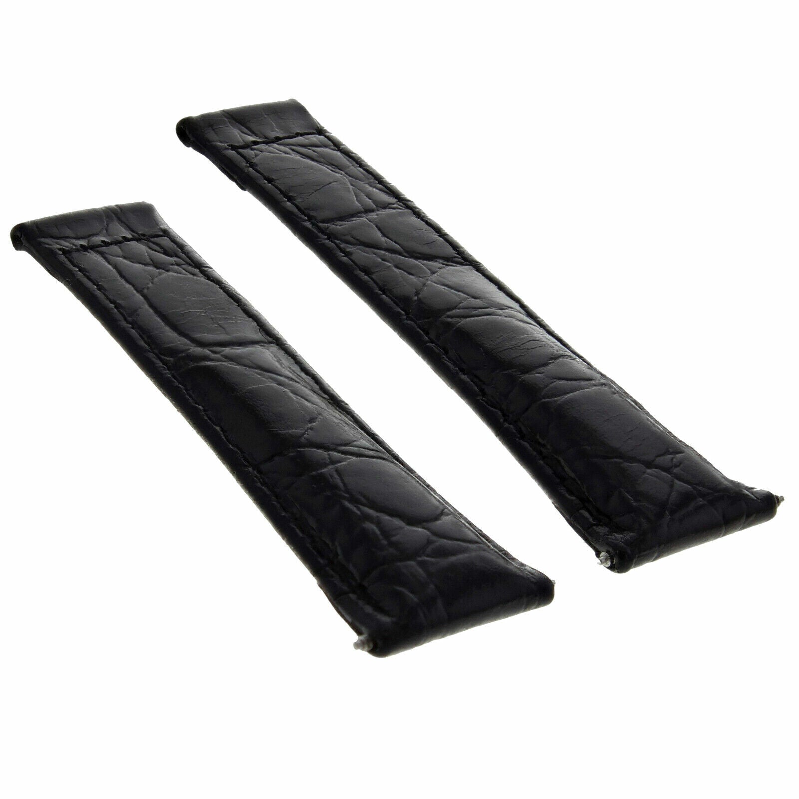 20MM CROC LEATHER WATCH BAND STRAP FITS ALL ROLEX DAYTONA + BUCKLE SHORT MEDIUM