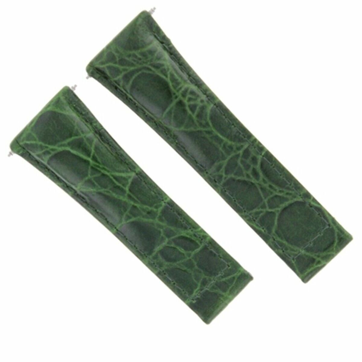 20MM CROCODILE LEATHER WATCH BAND STRAP ENDLINK FOR ROLEX DAYTONA 16518 116519