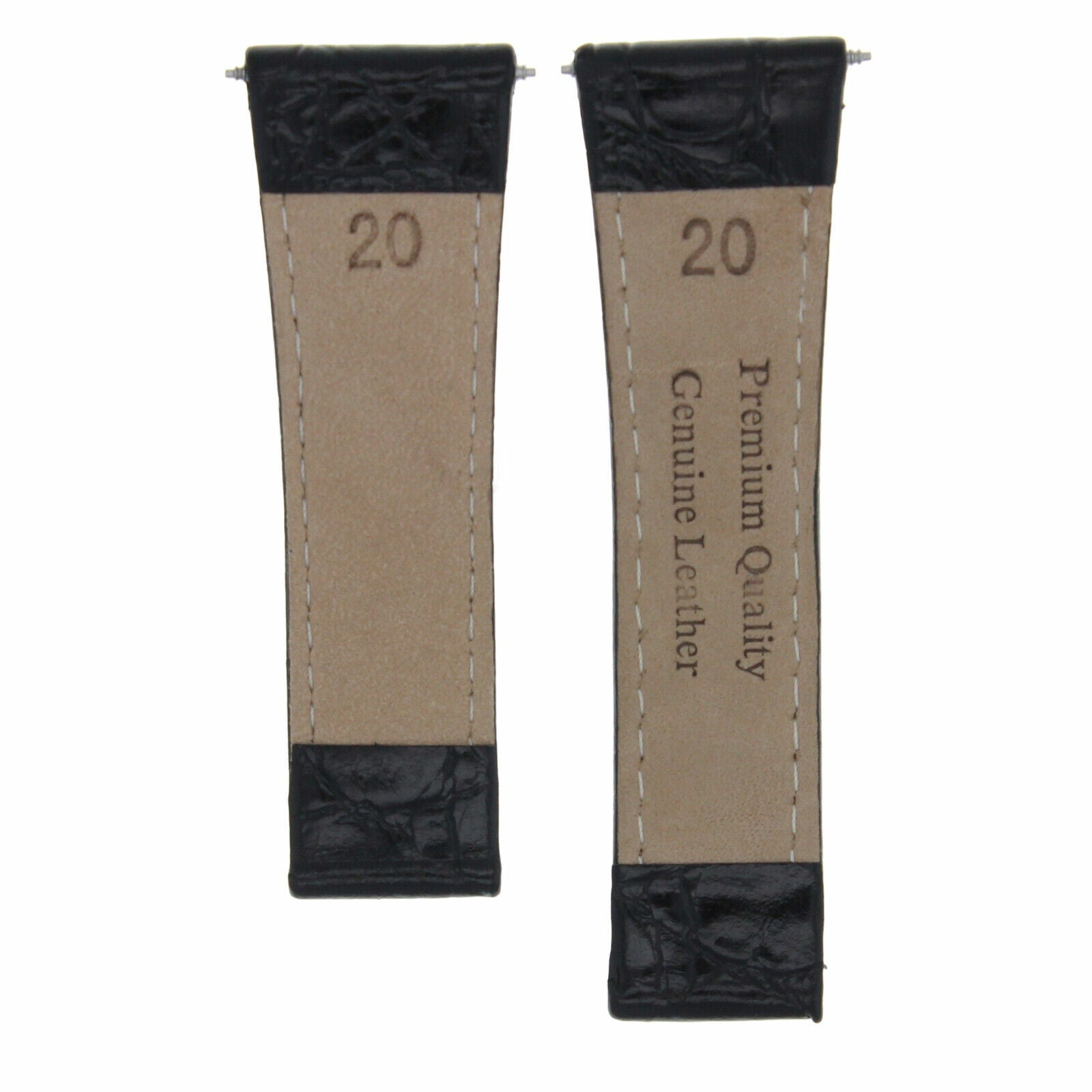 20MM CROC LEATHER BAND STRAP FOR ROLEX DAYTONA 16519 116520 GOLD BUCKLE SHORT ME