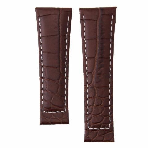20MM LEATHER WATCH BAND STRAP WITH GOLD BUCKLE FOR ROLEX DAYTONA 16519 116520