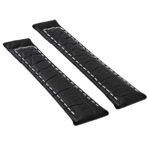 20MM CROC LEATHER WATCH BAND STRAP FIT FOR ROLEX DAYTONA ENDPIECES SHORT MEDIUM