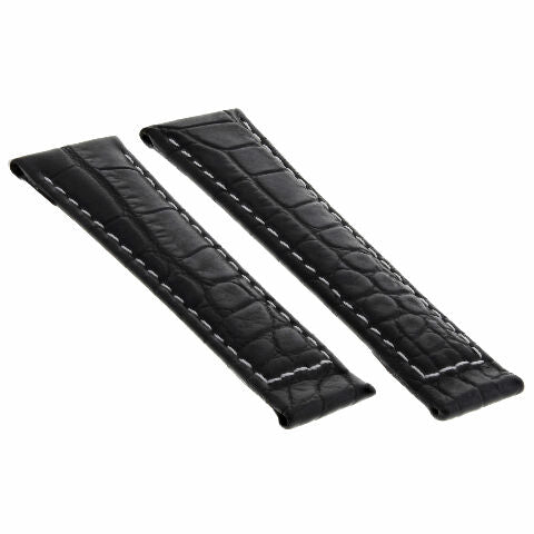 20MM CROC LEATHER WATCH BAND STRAP FIT FOR ROLEX DAYTONA ENDPIECES SHORT MEDIUM