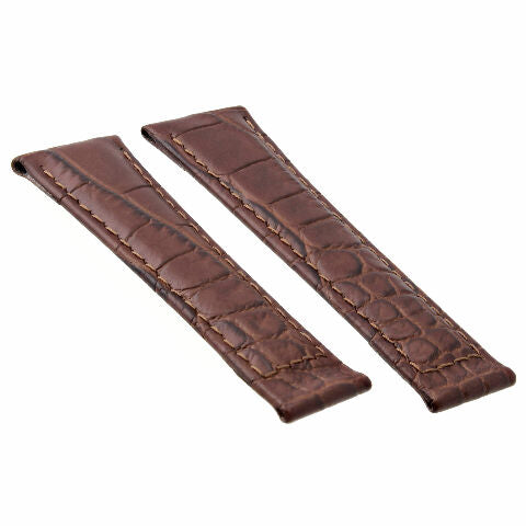 20MM CROC LEATHER WATCH BAND STRAP FIT FOR ROLEX DAYTONA ENDPIECES SHORT MEDIUM