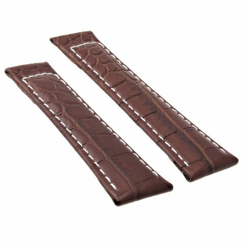 20MM CROC LEATHER WATCH BAND STRAP FIT FOR ROLEX DAYTONA ENDPIECES SHORT MEDIUM