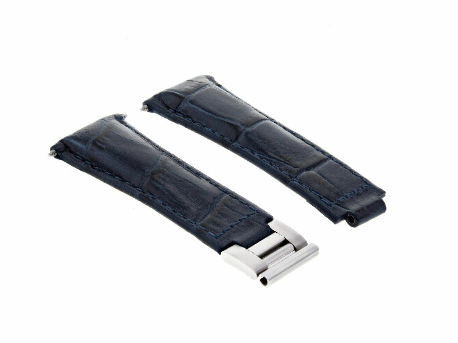 LEATHER WATCH BAND STRAP FOR ROLEX ZENITH MOVEMENT DAYTONA 16518 16519 16520, Blue, view 4