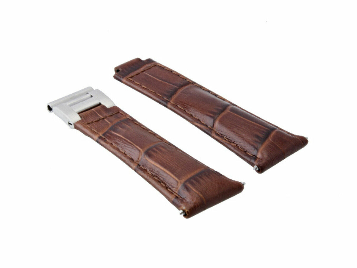LEATHER WATCH BAND STRAP FOR ROLEX ZENITH MOVEMENT DAYTONA 16518 16519 16520, Light Brown (Regular), view 3