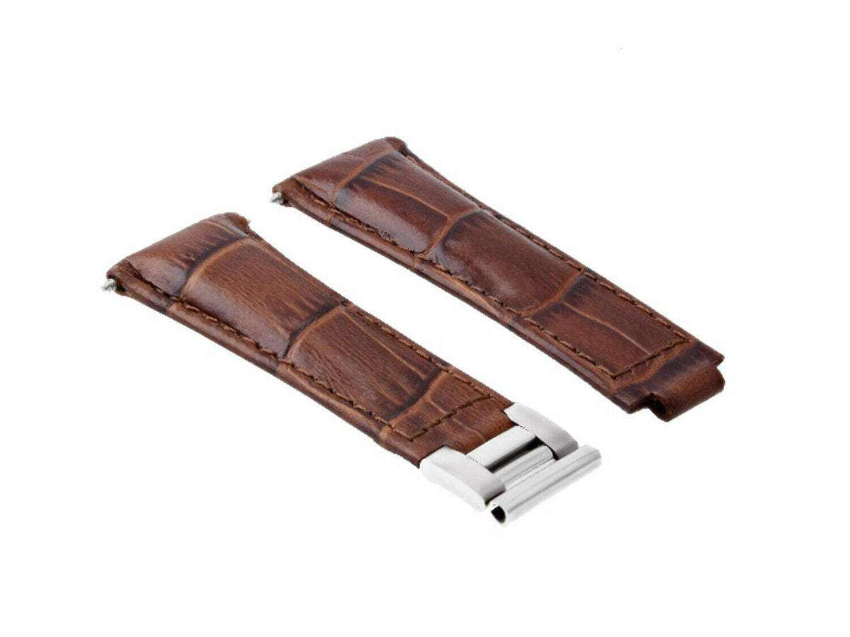 LEATHER WATCH BAND STRAP FOR ROLEX ZENITH MOVEMENT DAYTONA 16518 16519 16520, Light Brown (Regular), view 4
