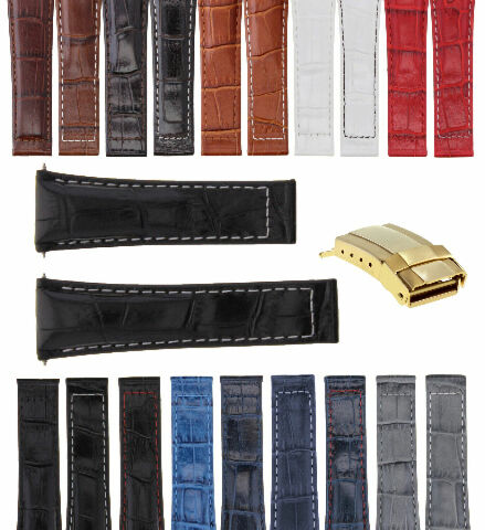 20MM LEATHER WATCH BAND STRAP FOR ROLEX DAYTONA 16519 16520 116520 116523 GOLD