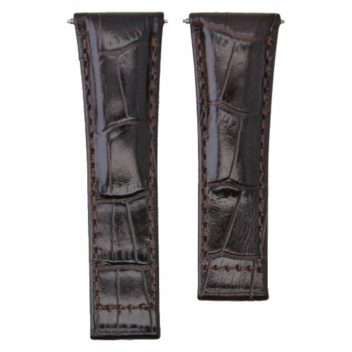 20MM LEATHER WATCH BAND STRAP FOR ALL ROLEX DAYTONA PRESIDENT SHORT,REGULAR,LONG, Dark Brown (Regular), view 4