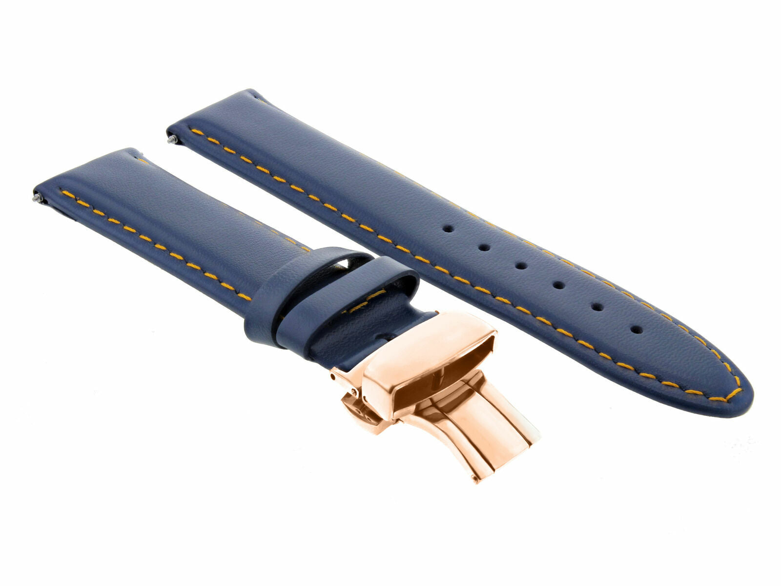 18-19-20-22-24MM SMOOTH LEATHER WATCH BAND STRAP FOR CITIZEN ECODRIVE CLASP ROSE