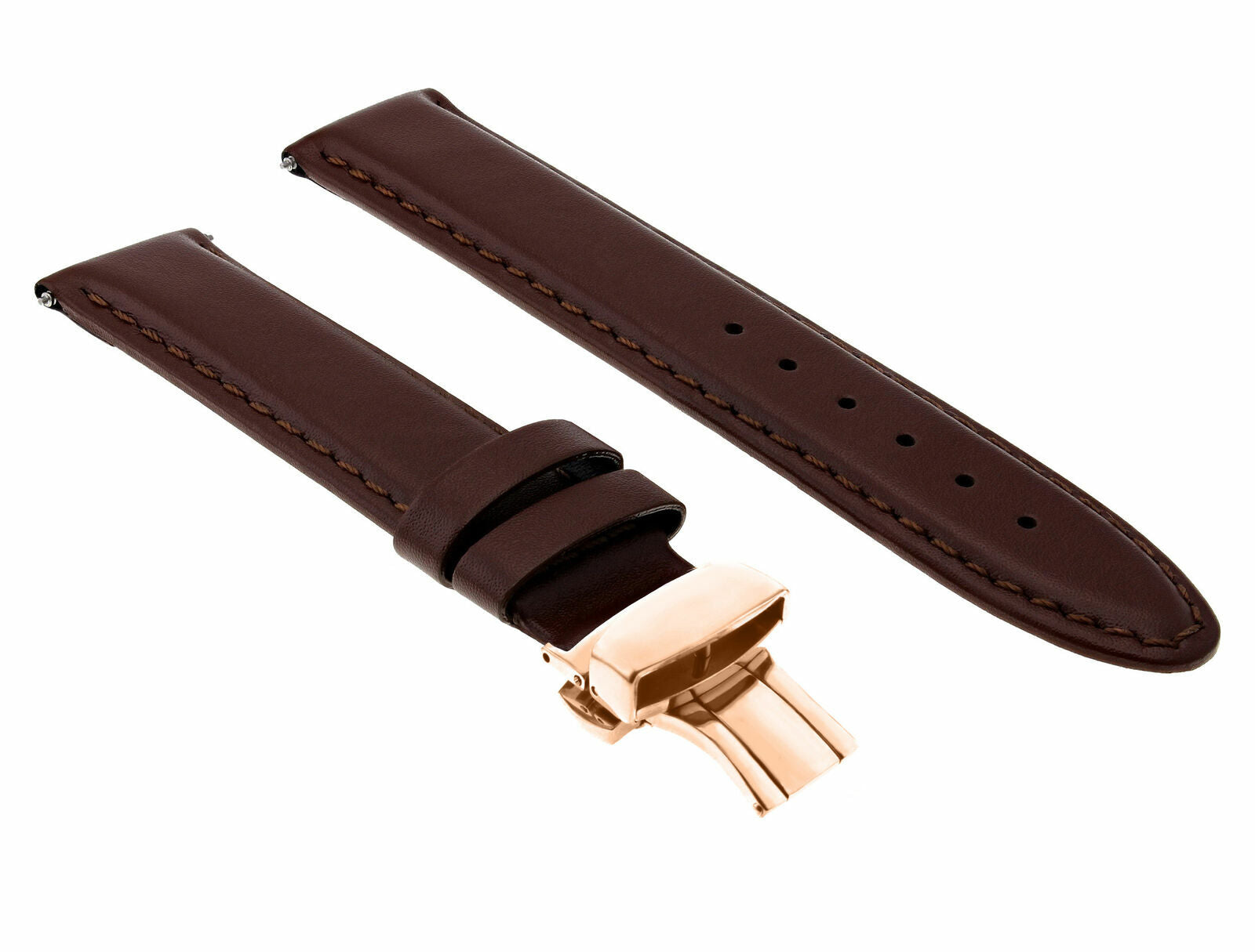 18-19-20-22-24MM SMOOTH LEATHER WATCH BAND STRAP FOR CITIZEN ECODRIVE CLASP ROSE