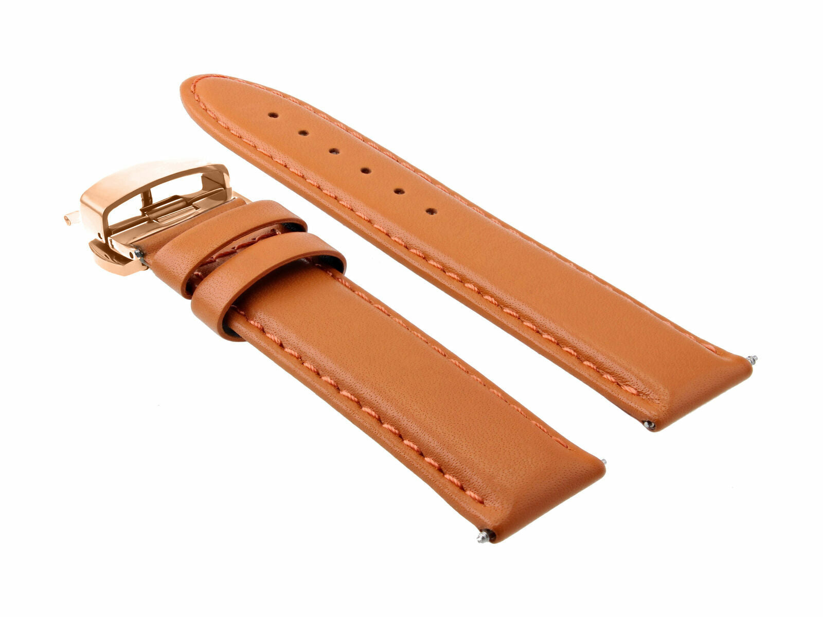 18-19-20-22-24MM SMOOTH LEATHER WATCH BAND STRAP FOR CITIZEN ECODRIVE CLASP ROSE