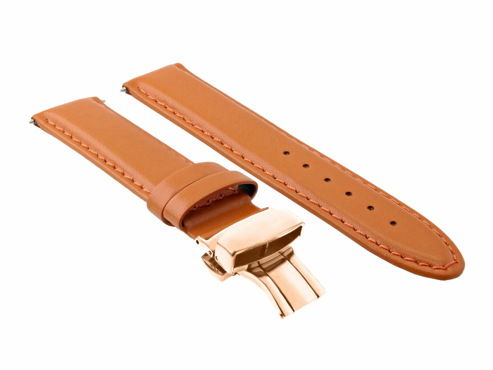 18-19-20-22-24MM SMOOTH LEATHER WATCH BAND STRAP FOR CITIZEN ECODRIVE CLASP ROSE