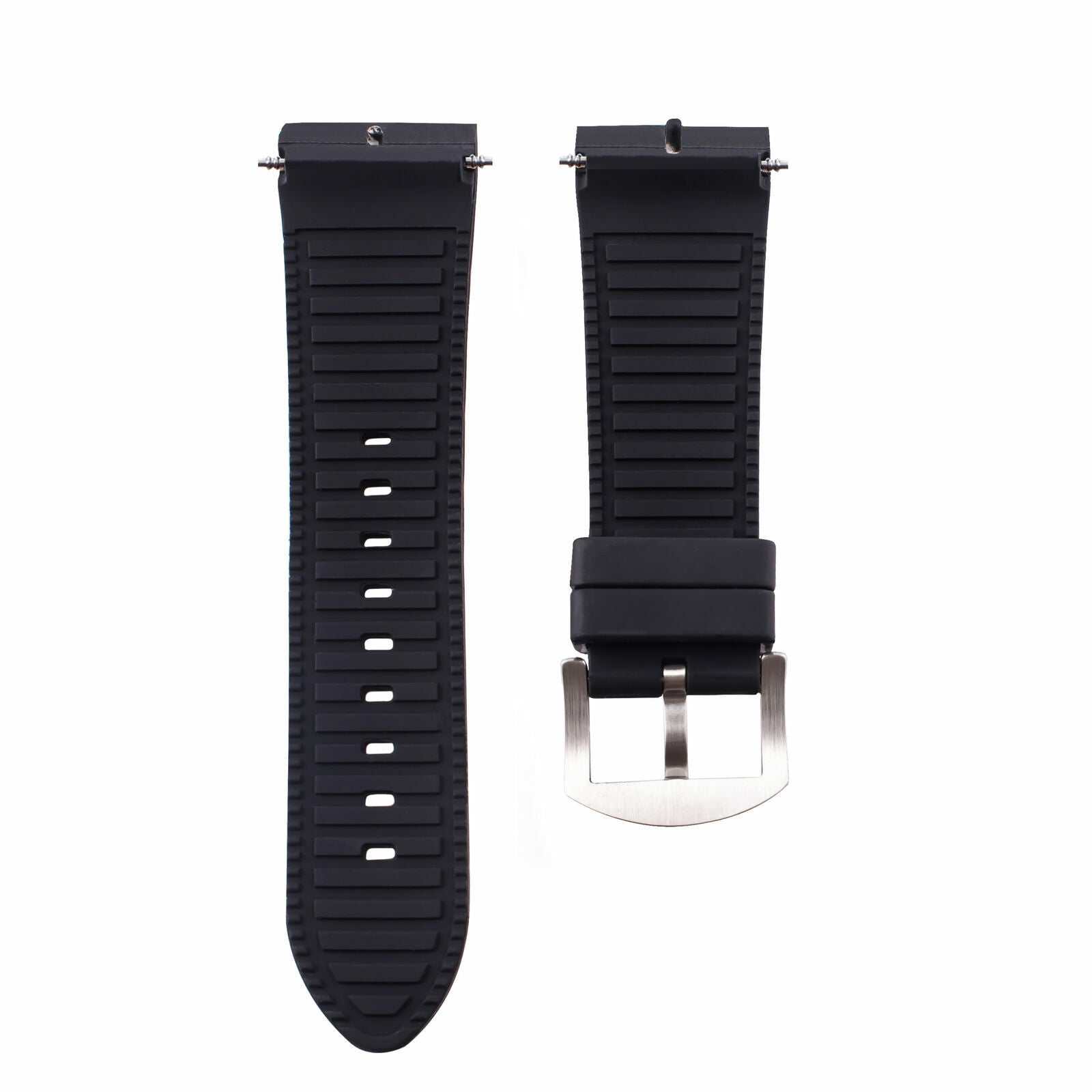 24MM SILICONE WATCH BAND RUBBER STRAP FOR FIT CARTIER WATCH BLACK