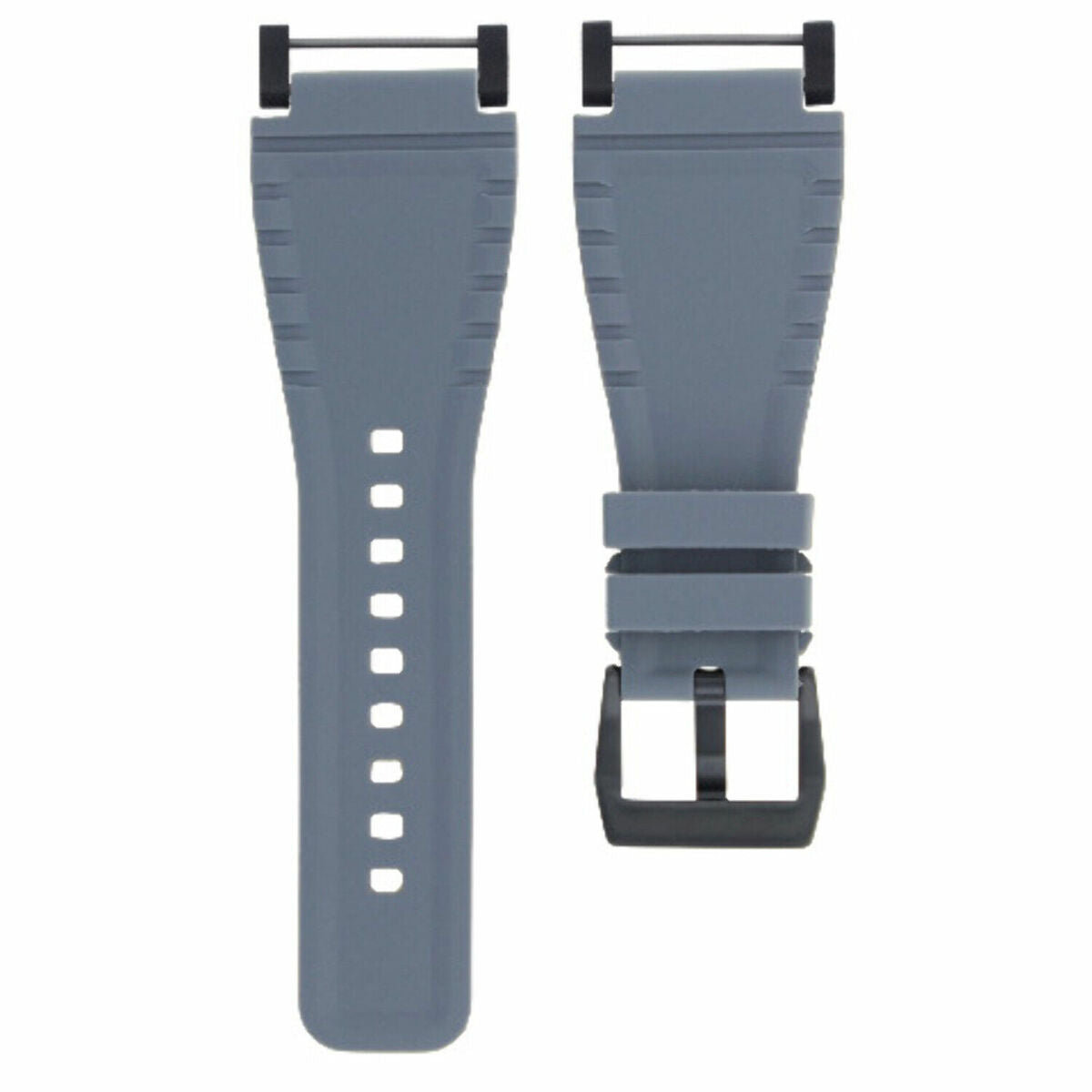 24MM FOR SUUNTO CORE RUBBER SILICONE REPLACEMENT WATCH BAND STRAP + BLACK ADAPTER, Gray, view 2