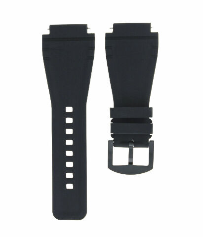 24MM Silicone Rubber Watch Band Strap for Bell & Ross BR-01-BR-03 + Steel Buckle