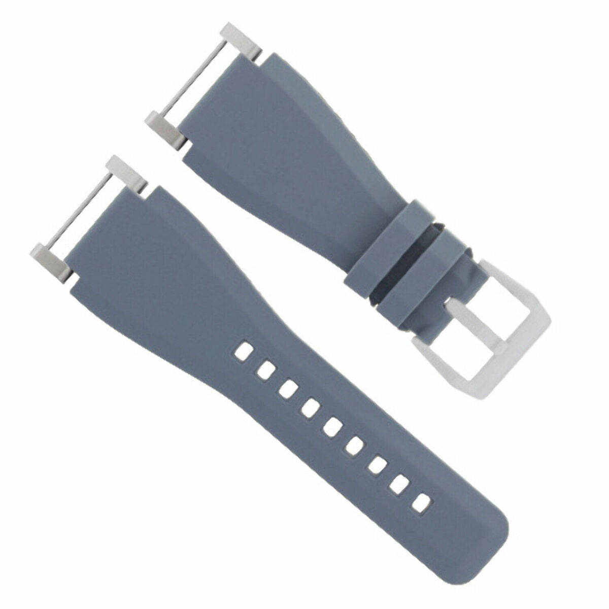24MM FOR SUUNTO CORE REPLACEMENT SILICONE RUBBER WATCH BAND STRAP + STEEL ADAPTER, Gray, view 3