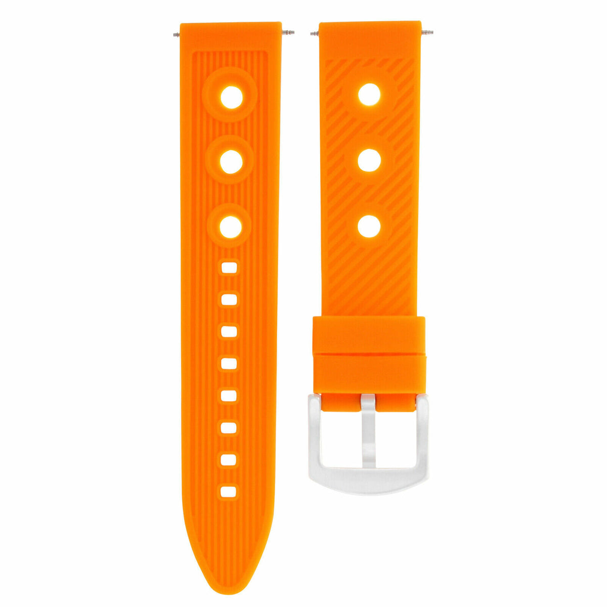 20MM RUBBER DIVER WATCH BAND STRAP FOR BREITLING SUPEROCEAN, PILOT, NAVITIMER, Orange, view 4