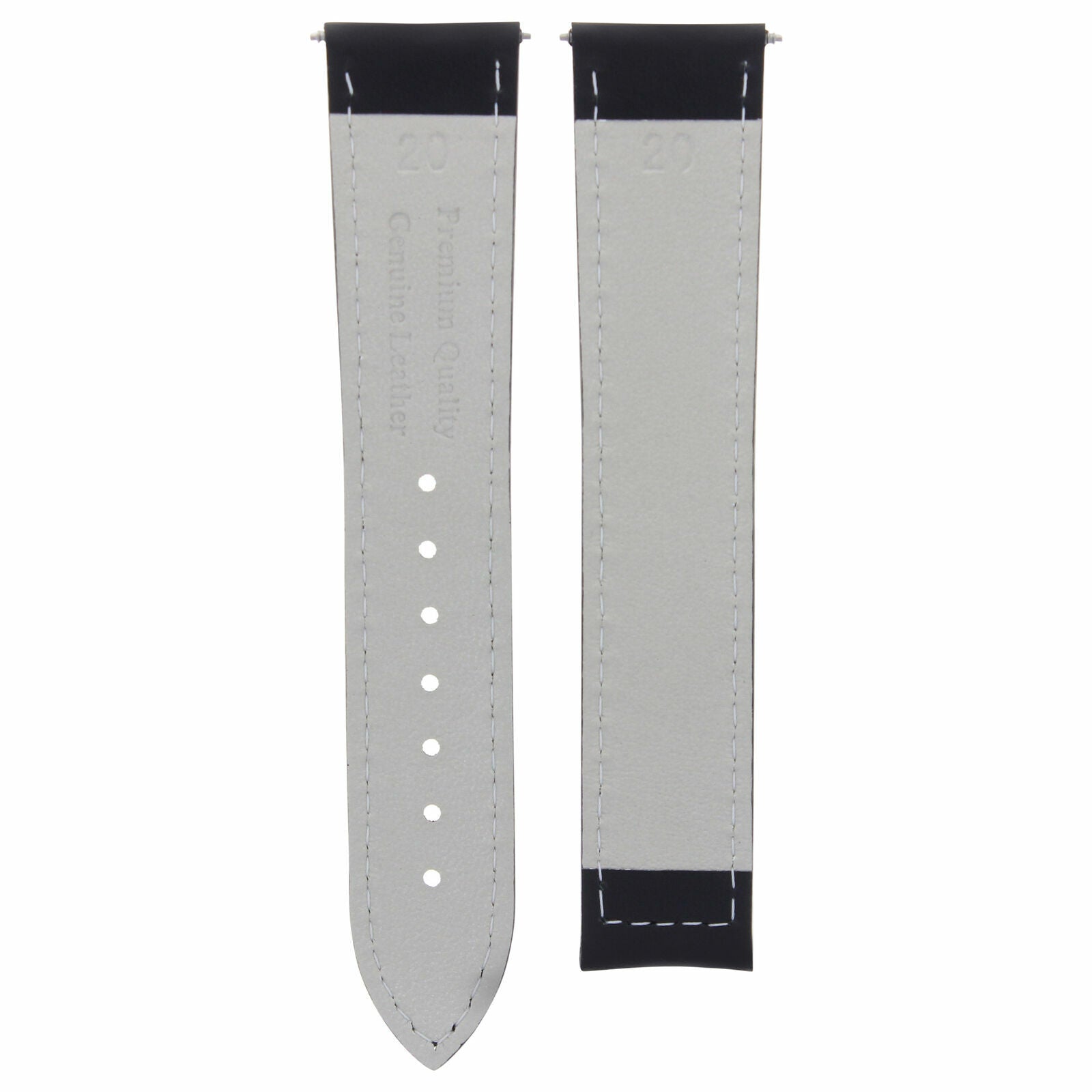 20-22-24MM LEATHER STRAP BAND FOR OMEGA SEAMASTER PLANET OCEAN DEPLOYMENT CLASP