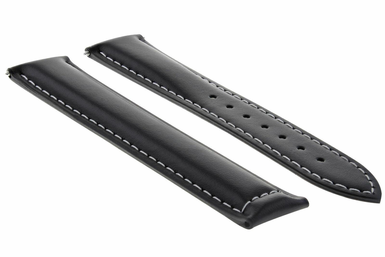 20-22-24MM LEATHER STRAP BAND FOR OMEGA SEAMASTER PLANET OCEAN DEPLOYMENT CLASP