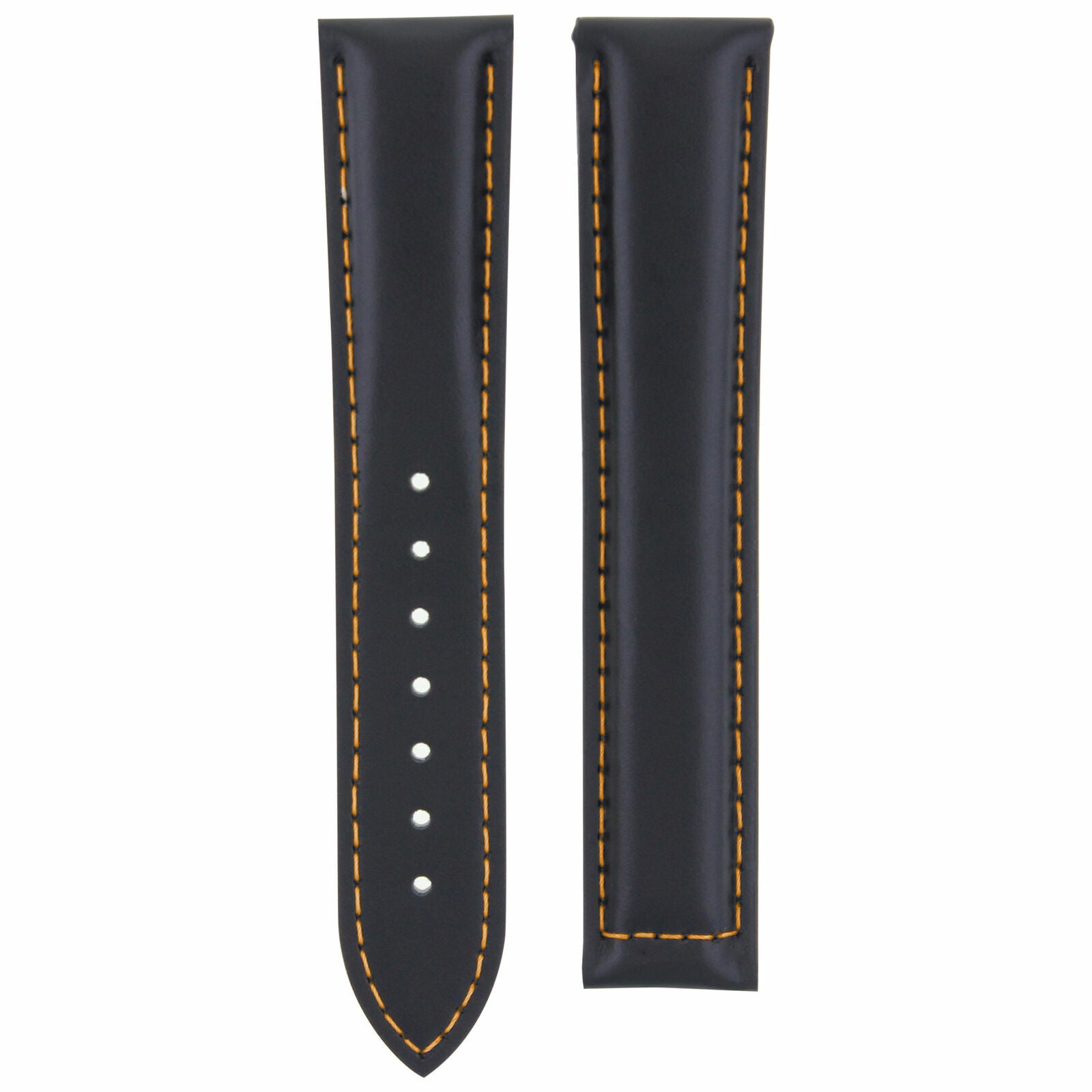 20-22-24MM LEATHER STRAP BAND FOR OMEGA SEAMASTER PLANET OCEAN DEPLOYMENT CLASP