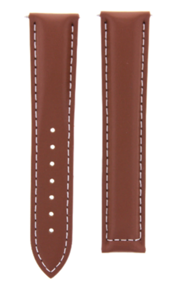 20-22-24MM LEATHER STRAP BAND FOR OMEGA SEAMASTER PLANET OCEAN DEPLOYMENT CLASP