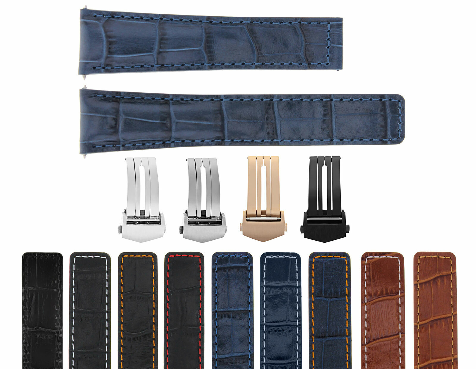 19/16MM-20/16MM LEATHER STRAP BAND FOR TAG HEUER MONZA WR2110 FIT FC5012 -FC5013