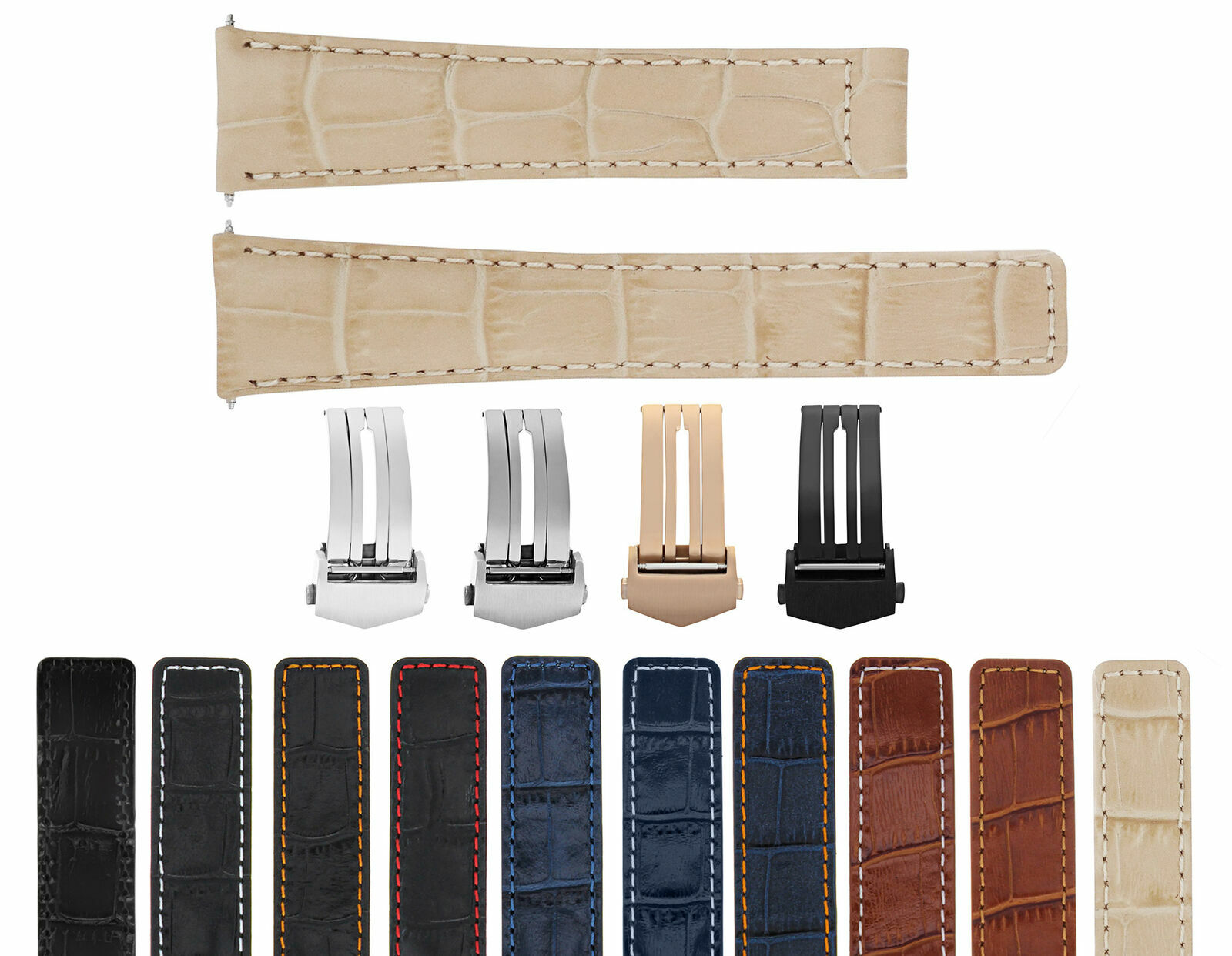 19/16MM-20/16MM LEATHER STRAP BAND FOR TAG HEUER MONZA WR2110 FIT FC5012 -FC5013
