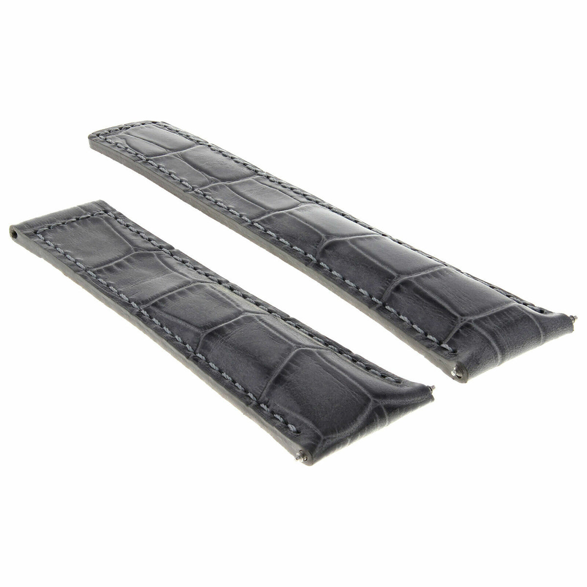 20-22MM LEATHER WATCH STRAP BAND FOR TAG HEUER CARRERA CV2A10 FC5037/39/40 CLASP, Grey, view 4
