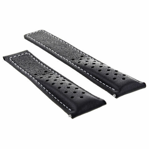 20-22MM LEATHER STRAP BAND FOR TAG HEUER CARRERA CV2010 PERFORAT CLASP FC5037,40