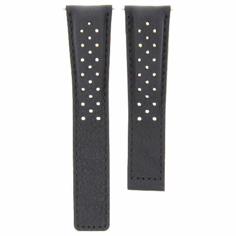 19-20MM LEATHER WATCH BAND STRAP FOR TAG HEUER MONZA PERFORAT CLASP FC5012-5013