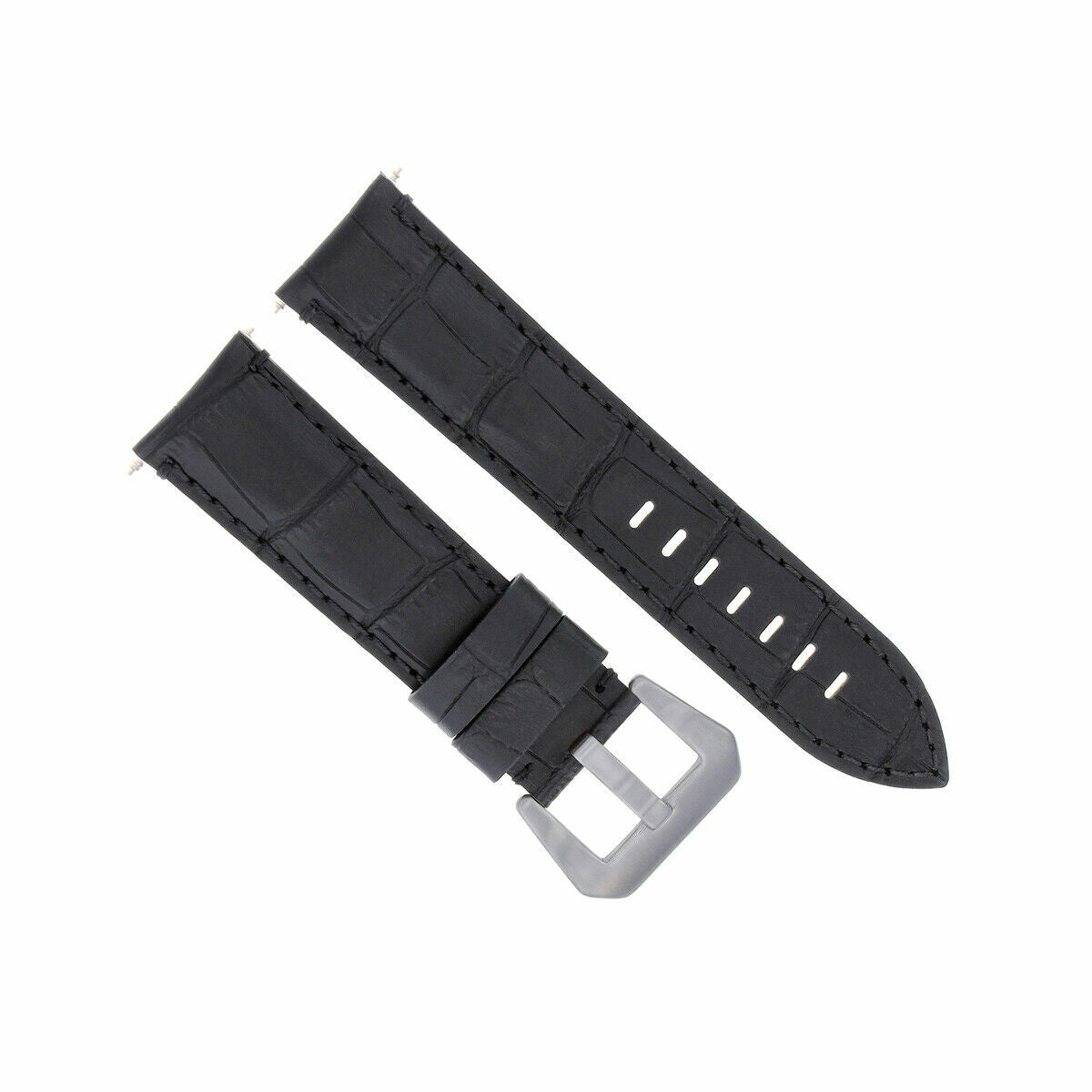 22MM 24MM REPLACEMENT LEATHER WATCH BAND STRAP FOR MONTBLANC TIMEWALKER CHRONO, Black, view 3