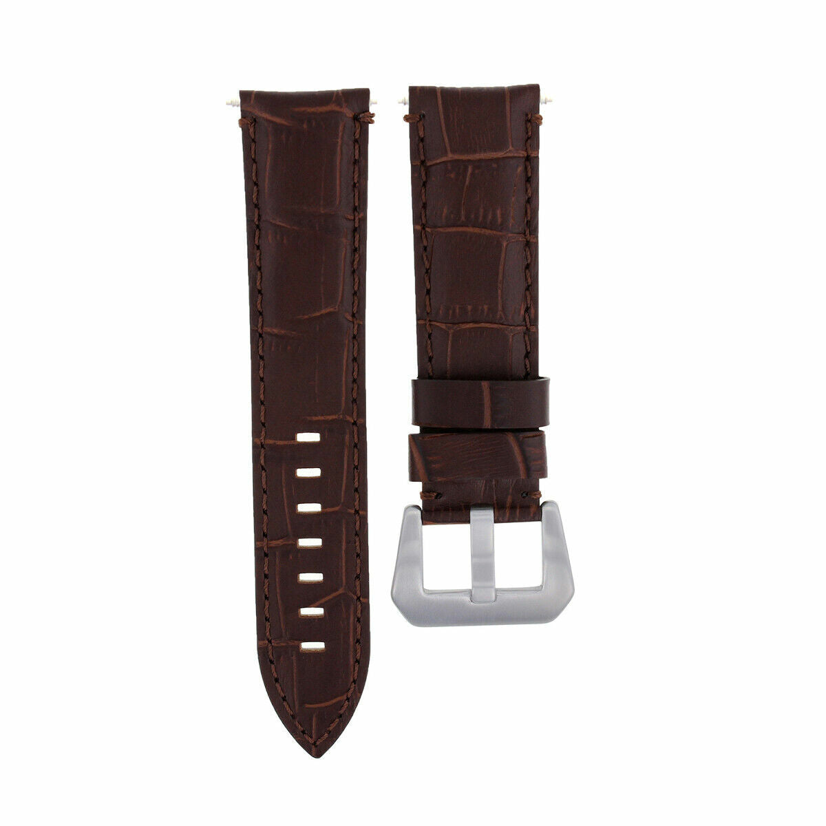 22MM 24MM REPLACEMENT LEATHER WATCH BAND STRAP FOR MONTBLANC TIMEWALKER CHRONO, Brown, view 2