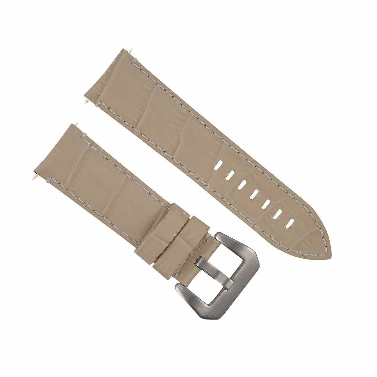 22MM 24MM REPLACEMENT LEATHER WATCH BAND STRAP FOR MONTBLANC TIMEWALKER CHRONO, Beige, view 2