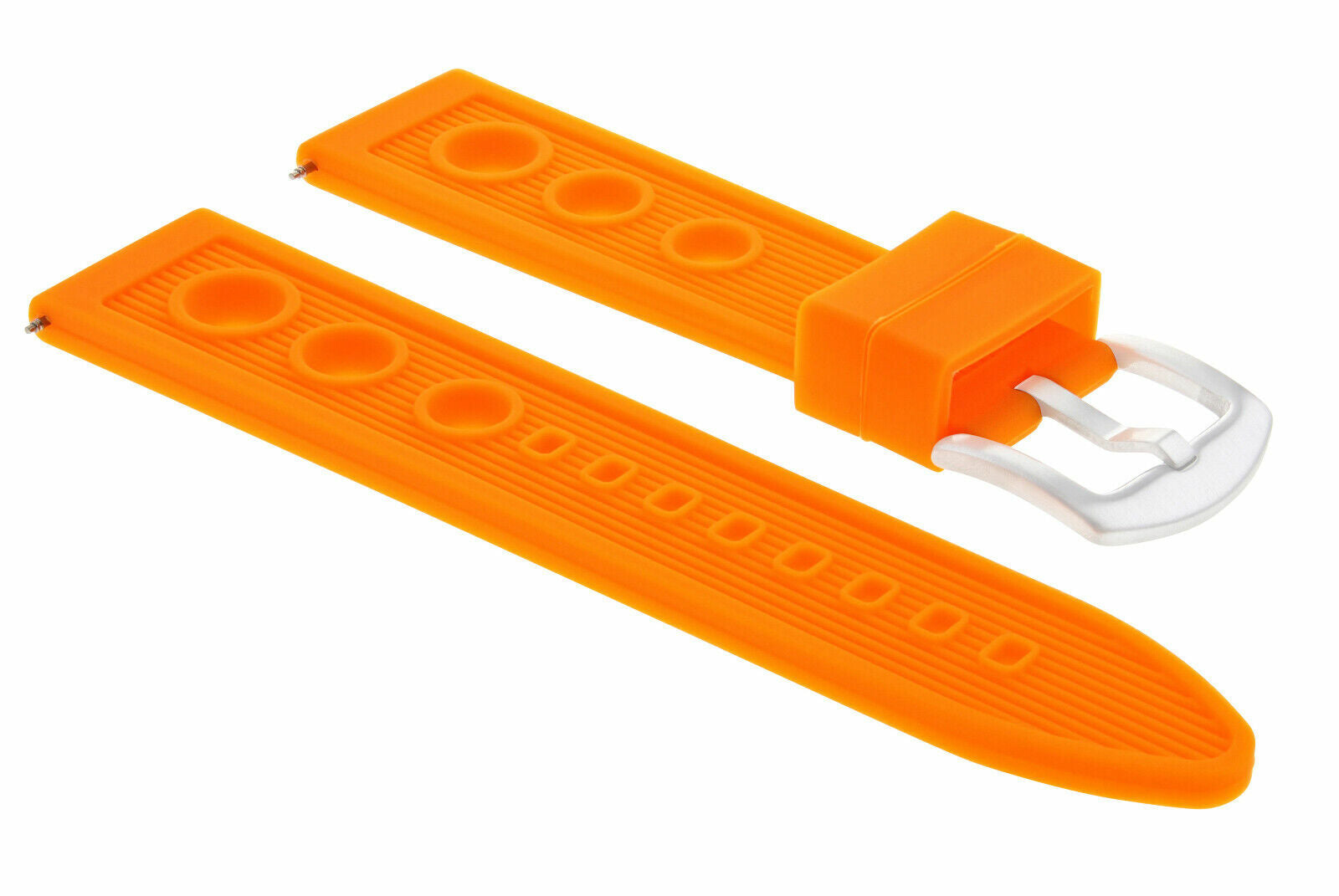 22MM RUBBER DIVER BAND STRAP FOR 45.5MM OMEGA SEAMASTER PLANET OCEAN ORANGE