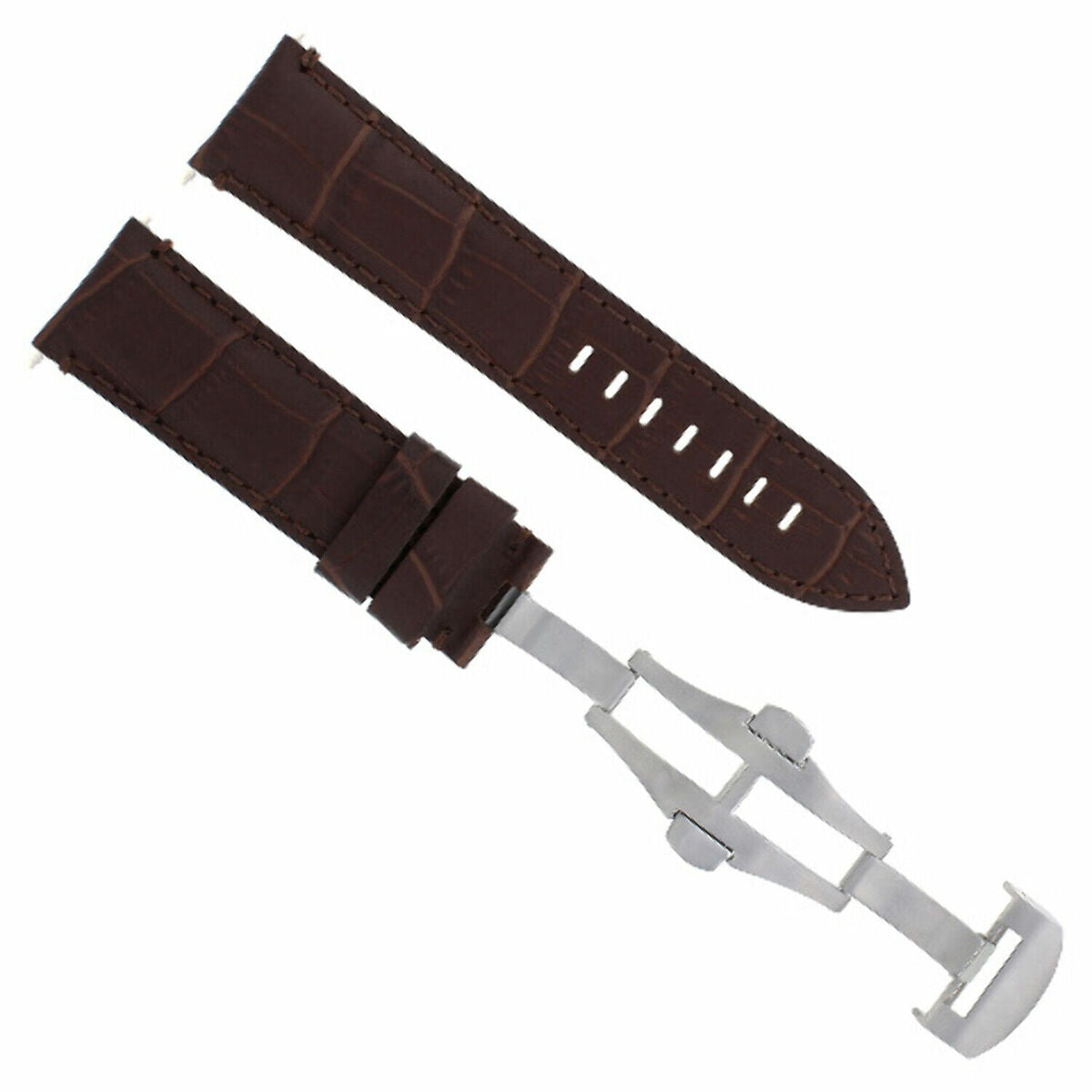 22-24MM LEATHER WATCH BAND STRAP FOR BREITLING NAVITIMER, BENTLEY PILOT WATCH
