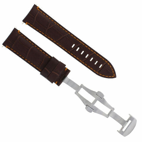 22-24MM LEATHER WATCH BAND STRAP FOR BREITLING NAVITIMER, BENTLEY PILOT WATCH