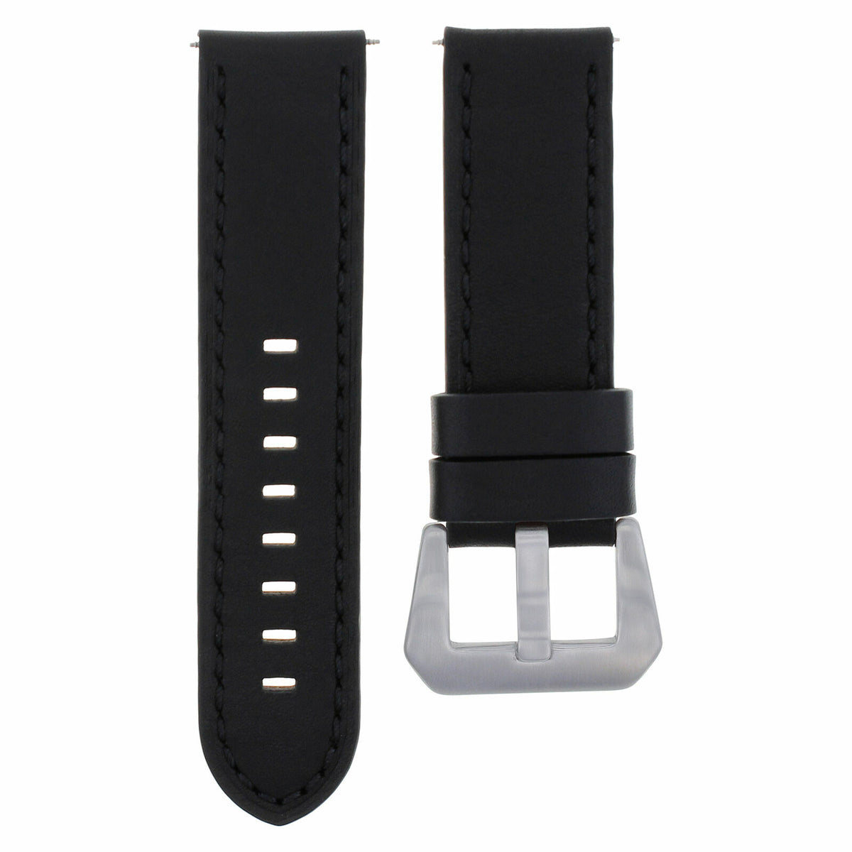 22-24MM LEATHER WATCH BAND STRAP FOR 40- 44MM PANERAI GMT 88 562 441 90 104 560, Black, view 2
