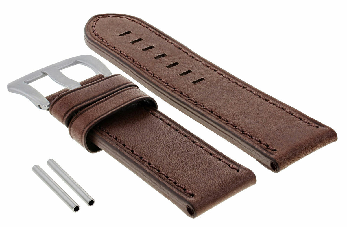 22-24MM LEATHER WATCH BAND STRAP FOR 40- 44MM PANERAI GMT 88 562 441 90 104 560, Tan, view 4