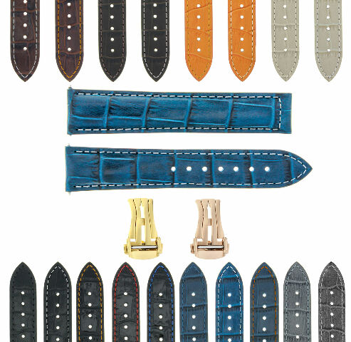 18MM-24MM GENUINE LEATHER WATCH BAND STRAP WITH CLASP FOR OMEGA SEAMASTER PLANET