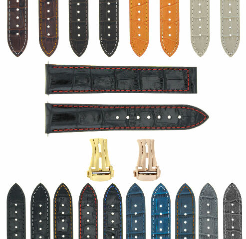 18MM-24MM GENUINE LEATHER WATCH BAND STRAP WITH CLASP FOR OMEGA SEAMASTER PLANET
