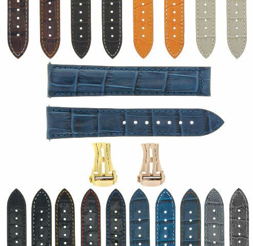 18MM-24MM GENUINE LEATHER WATCH BAND STRAP WITH CLASP FOR OMEGA SEAMASTER PLANET